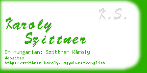 karoly szittner business card